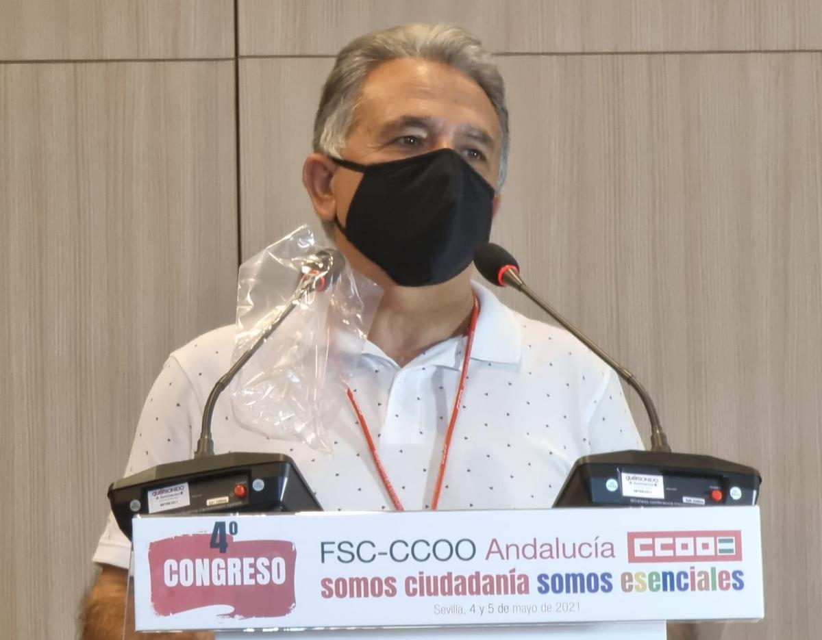 Agustn de la Cruz reelegido secretario general de la Federacin de Servicios a la Ciudadana de CCOO de Andaluca